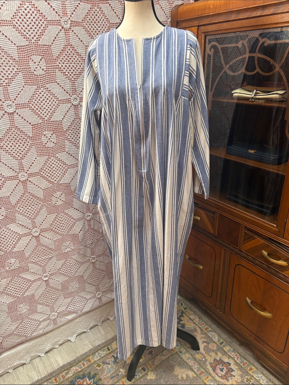 Vanity Fair Cotton Striped House Dress - M/L